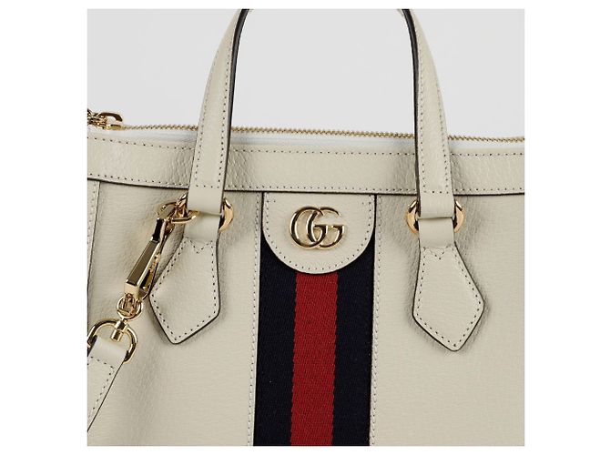 Gucci Borsa a Spalla Ophidia Small Tote Bianco - vista 2