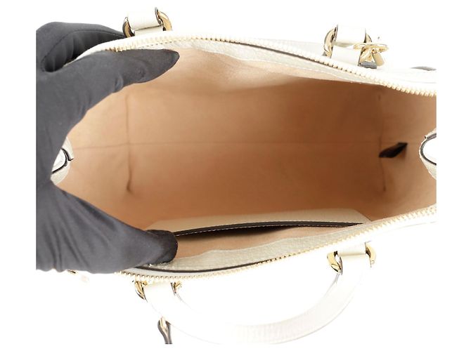 Gucci Borsa a Spalla Ophidia Small Tote Bianco - vista 8