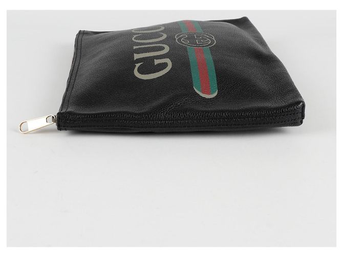 Gucci Clutch portafoglio con stampa logo Nero - vista 4