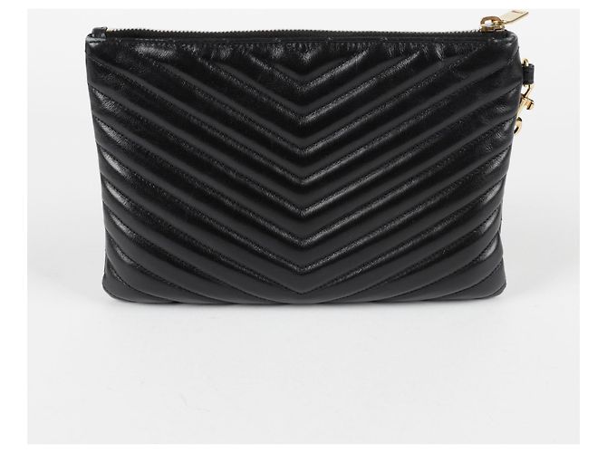 Saint Laurent Clutch Monogram Negro - vista 6