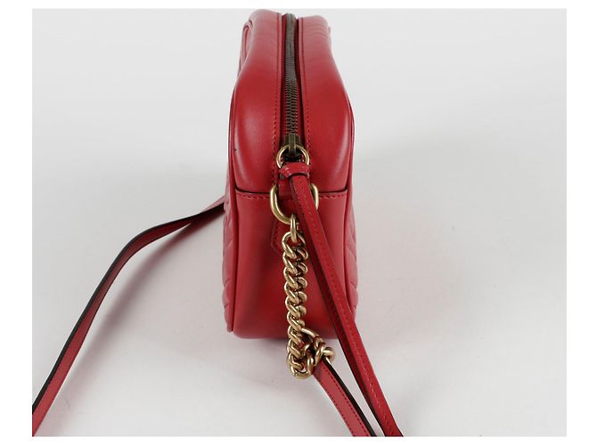 Gucci Borsa a Spalla GG Marmont Small Rosso - vista 5