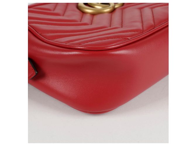 Gucci Borsa a Spalla GG Marmont Small Rosso - vista 7