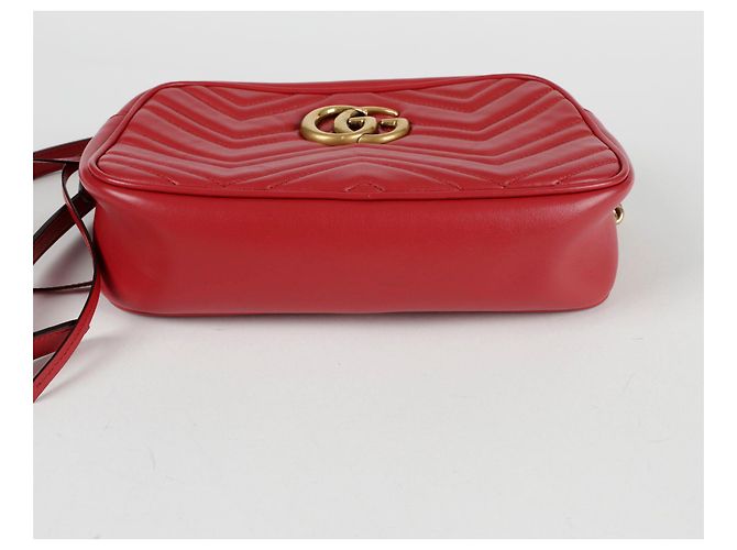 Gucci Borsa a Spalla GG Marmont Small Rosso - vista 8
