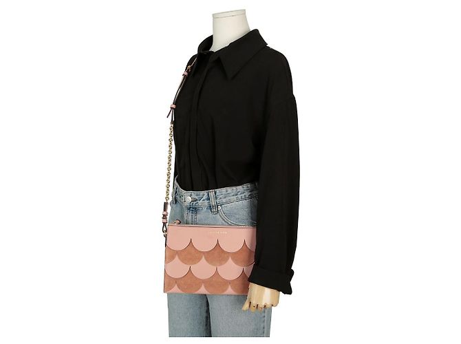 Burberry Borsa a tracolla con spalline a forma di conchiglia Rosa - vista 14
