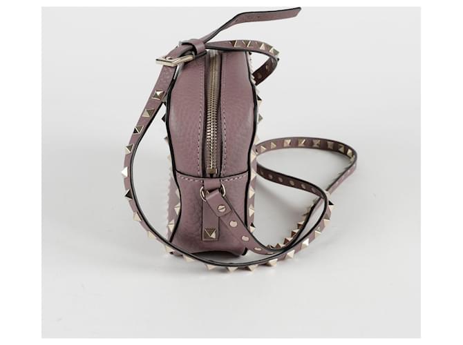Valentino Borsa a tracolla Rockstud Porpora - vista 3