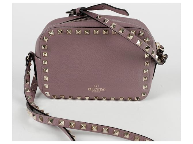 Valentino Borsa a tracolla Rockstud Porpora - vista 4