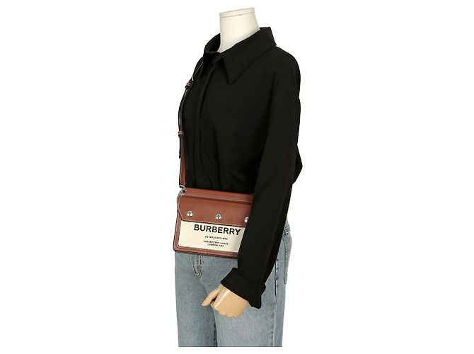 Burberry Borsa a tracolla Hosperry Pocket Marrone - vista 12
