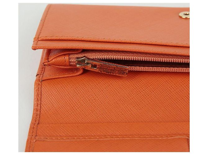 Salvatore Ferragamo Cartera larga Gancini Naranja - vista 12
