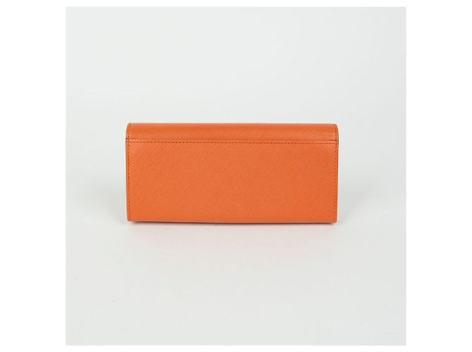 Salvatore Ferragamo Cartera larga Gancini Naranja - vista 4