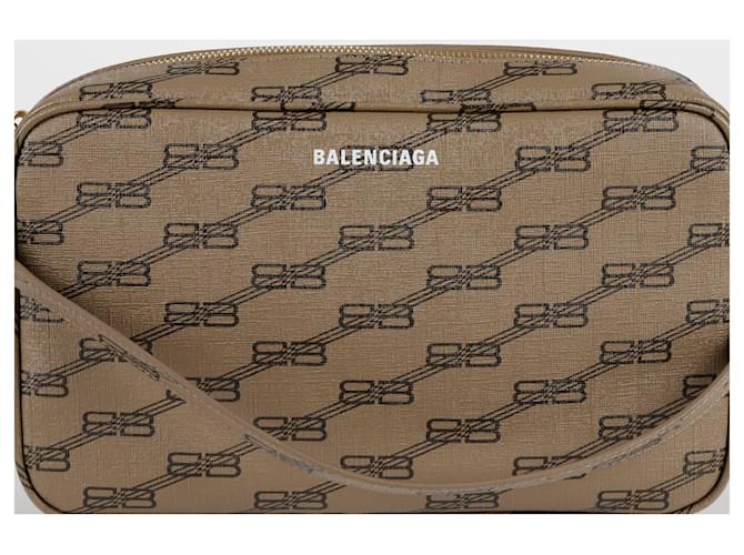 Balenciaga Borsa a tracolla BB Logo Camera Marrone - vista 2