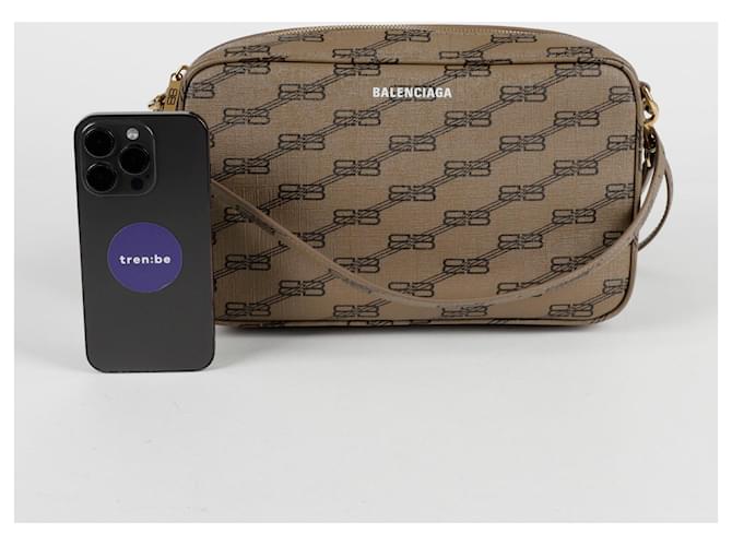 Balenciaga Borsa a tracolla BB Logo Camera Marrone - vista 7