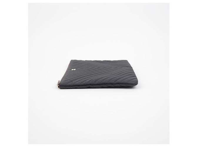 Chanel Clutch Classica Grande in Pelle Caviar Nero - vista 5