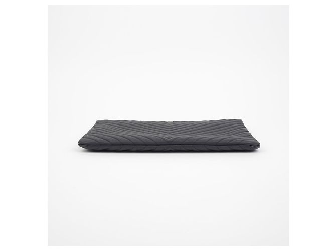 Chanel Clutch Classica Grande in Pelle Caviar Nero - vista 6
