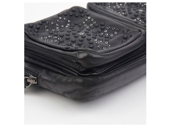 Valentino Clutch de Documentos con Estrellas Negro - vista 5