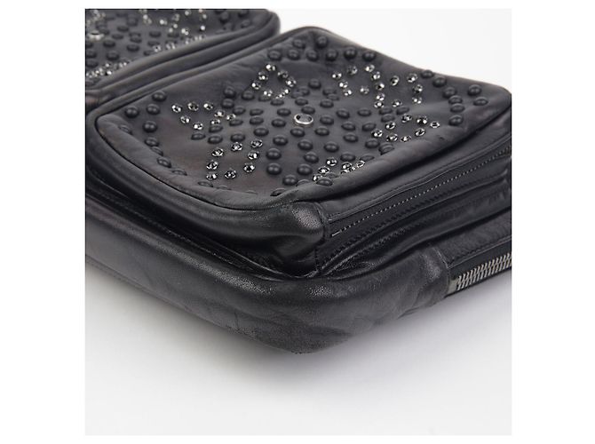 Valentino Clutch de Documentos con Estrellas Negro - vista 6