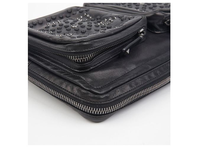 Valentino Clutch de Documentos con Estrellas Negro - vista 7