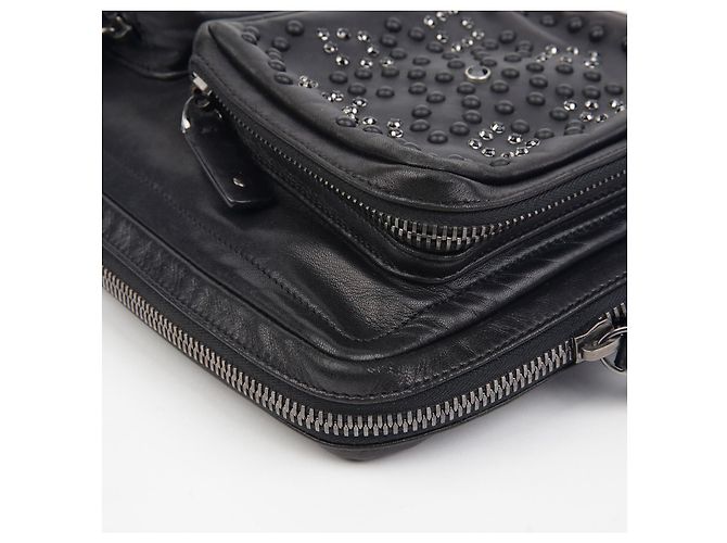 Valentino Clutch de Documentos con Estrellas Negro - vista 8