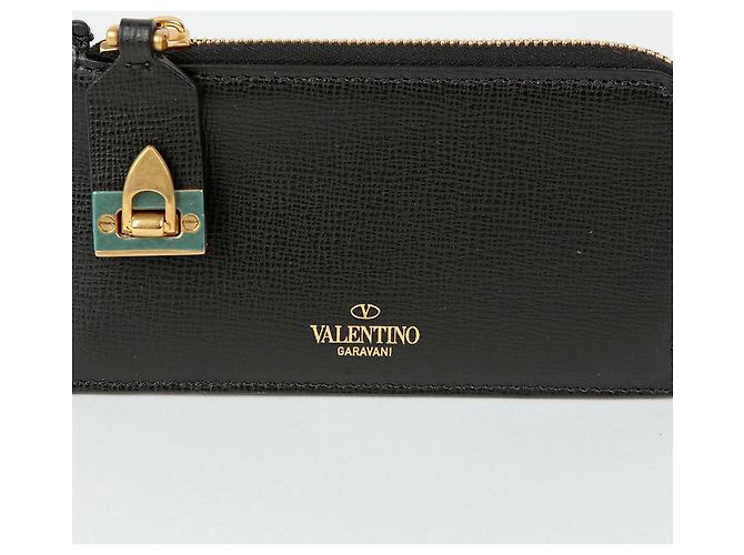 Valentino Drehverschluss-Kartenhalter Schwarz - Ansicht 3