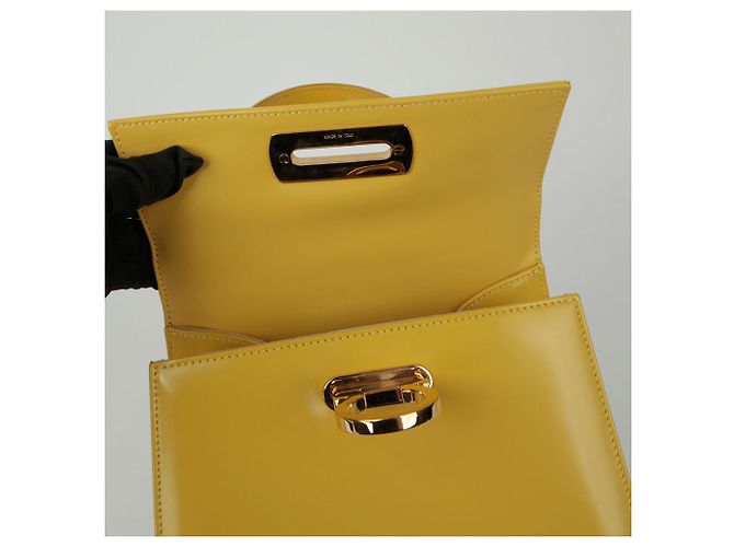 Salvatore Ferragamo Bolso de mano Kelly Medium con asa superior Amarillo - vista 14