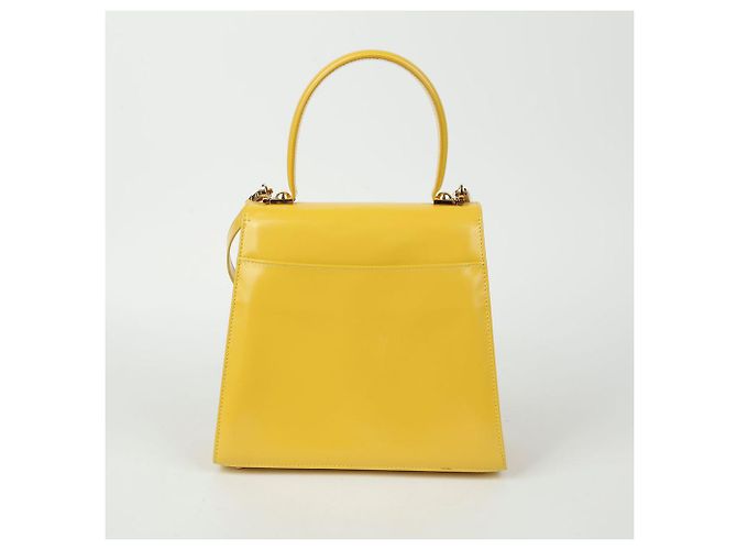 Salvatore Ferragamo Bolso de mano Kelly Medium con asa superior Amarillo - vista 4
