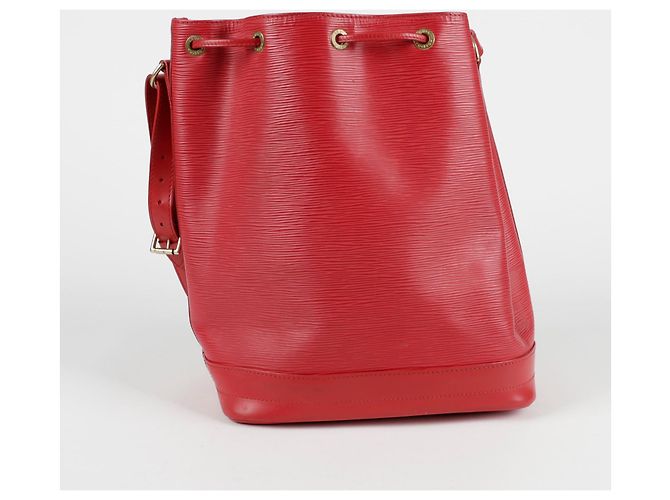 Louis Vuitton Borsa a Spalla Noé in Epi Rosso - vista 7