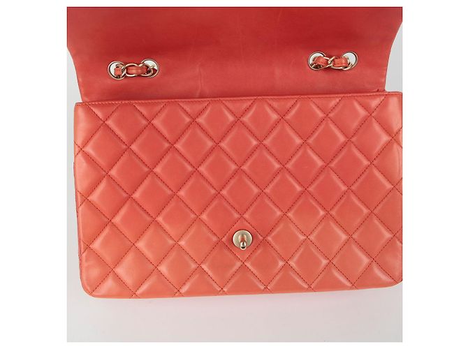 Chanel Borsa a spalla classica grande Arancione - vista 13