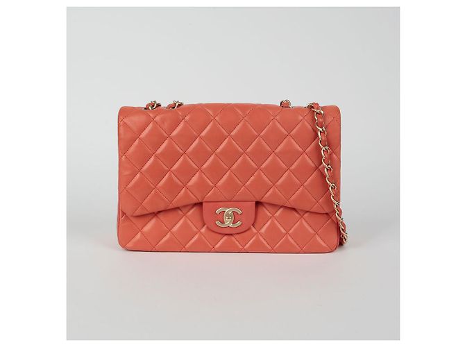 Chanel Borsa a spalla classica grande Arancione - vista 2