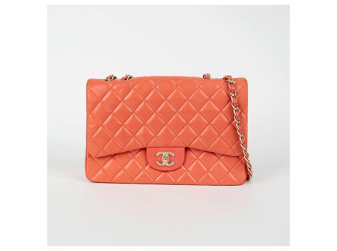 Chanel Borsa a spalla classica grande Arancione - vista 3