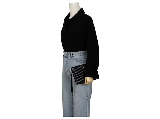 Saint Laurent Clutch Monogram Nero - vista 10