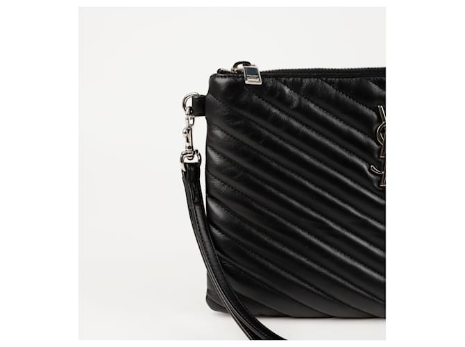 Saint Laurent Clutch Monogram Nero - vista 3