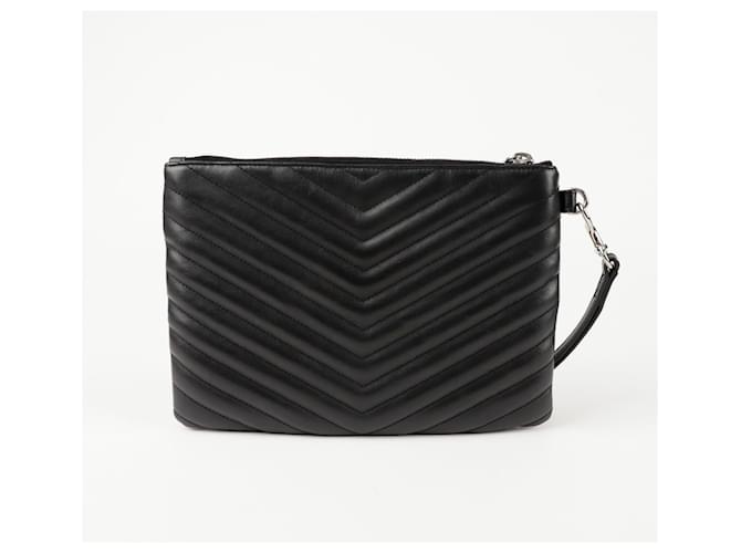 Saint Laurent Clutch Monogram Nero - vista 4