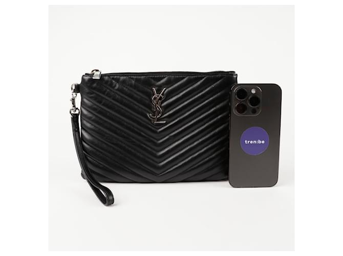 Saint Laurent Clutch Monogram Nero - vista 8