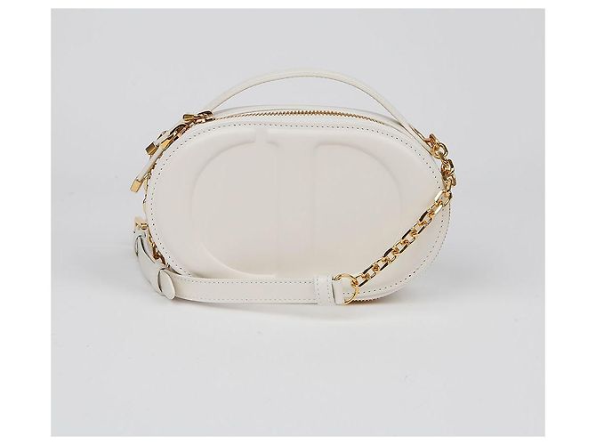 Dior Borsa a tracolla ovale CD Signature Bianco - vista 2