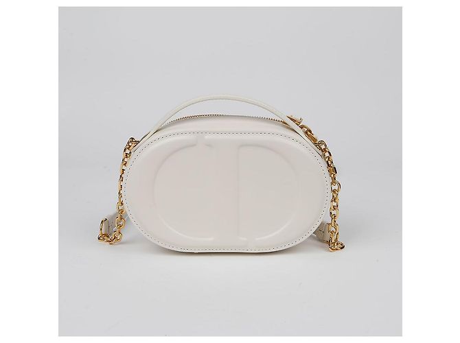 Dior Borsa a tracolla ovale CD Signature Bianco - vista 3