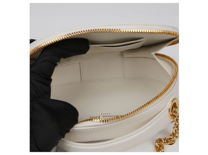 Dior Borsa a tracolla ovale CD Signature Bianco - vista 8
