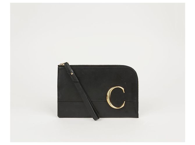 Chloé Portafoglio con zip e tracolla con logo Nero - vista 2
