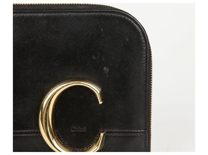 Chloé Portafoglio con zip e tracolla con logo Nero - vista 4