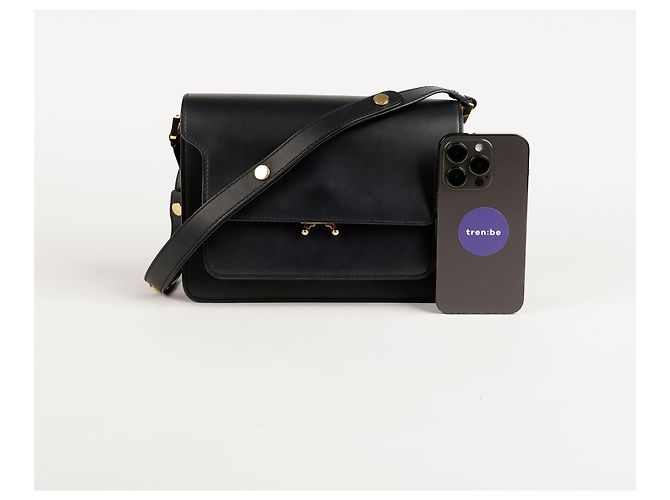 Marni Borsa a spalla e crossbody media Trunk Nero - vista 13
