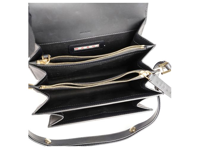 Marni Borsa a spalla e crossbody media Trunk Nero - vista 14