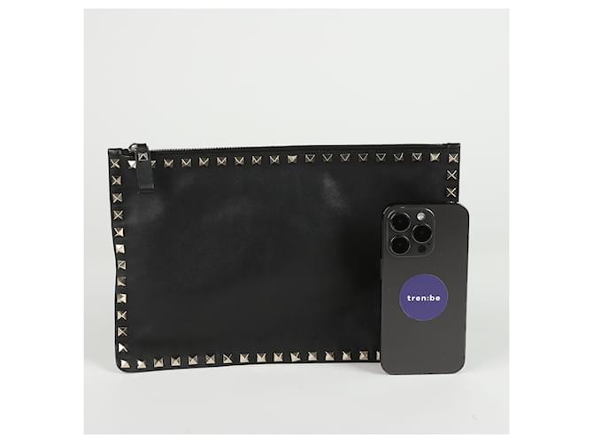 Valentino Clutch Rockstud Nero - vista 9