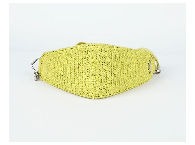 Prada Borsa a tracolla triangolare in rafia Verde - vista 8