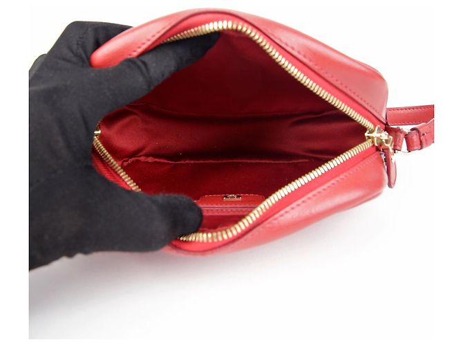 Salvatore Ferragamo Borsa a Spalla Gancini City Mini Rosso - vista 11