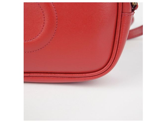 Salvatore Ferragamo Borsa a Spalla Gancini City Mini Rosso - vista 4