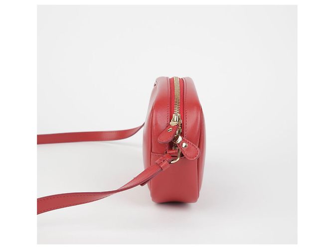 Salvatore Ferragamo Borsa a Spalla Gancini City Mini Rosso - vista 6