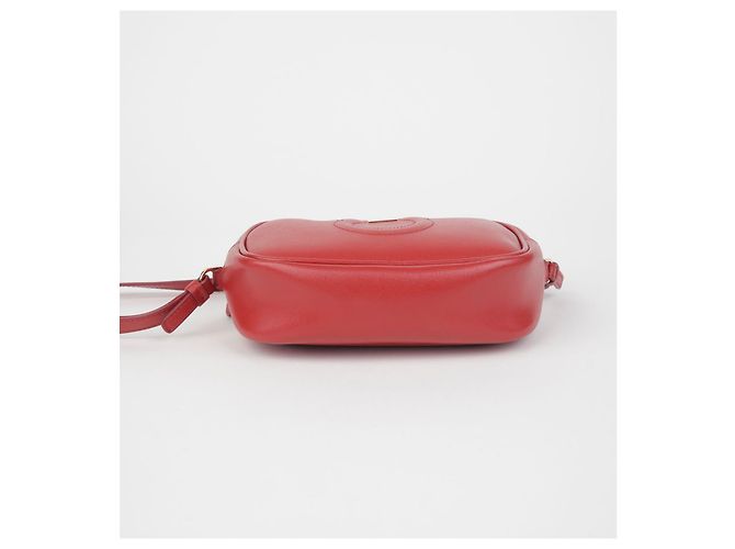 Salvatore Ferragamo Borsa a Spalla Gancini City Mini Rosso - vista 7