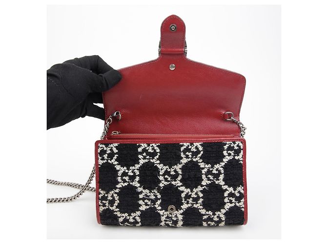Gucci Borsa a tracolla incrociata Dionysus Chain Nero - vista 8