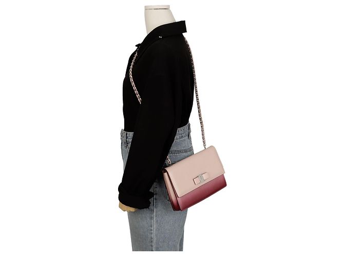 Salvatore Ferragamo Genie Medium Schulter-Crossbody-Tasche Pink - Ansicht 13