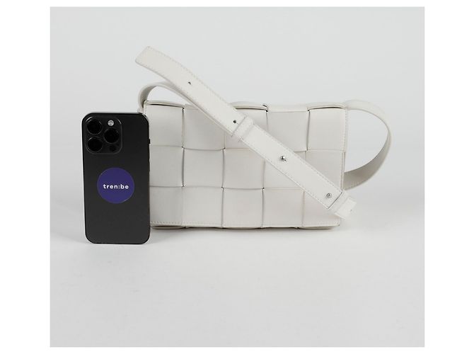Bottega Veneta Borsa a tracolla Cassette Bianco - vista 7