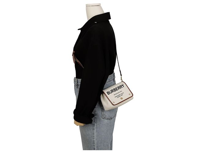 Burberry Borsa a tracolla Hosperi Small Bianco - vista 11