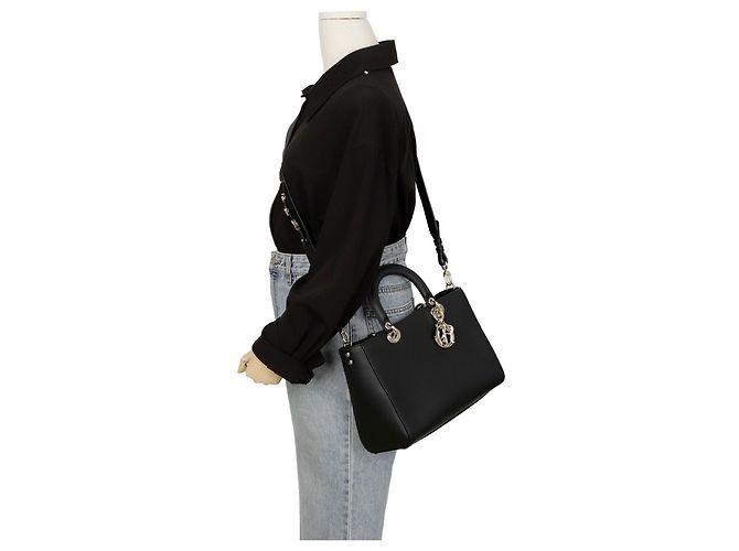 Dior Borsa a Spalla Lady De Sire MY ABC Medium Tote Nero - vista 11